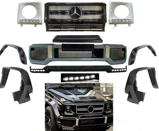 Complete G65 W463 G-Wagon G63 AMG Body Kit Conversion Flare Facelift Bumper Lip